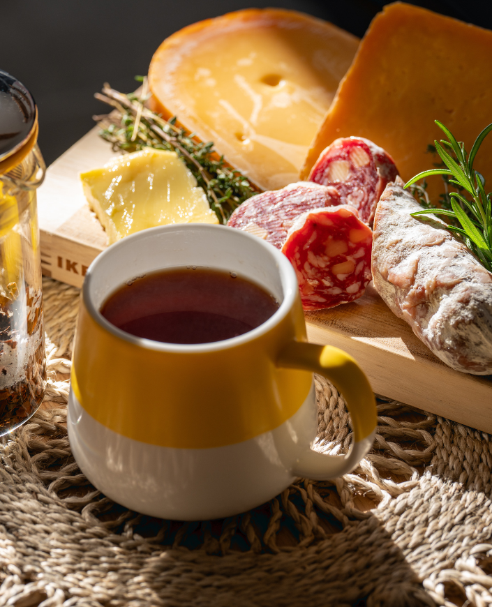 Tea and Cheese Pairing.