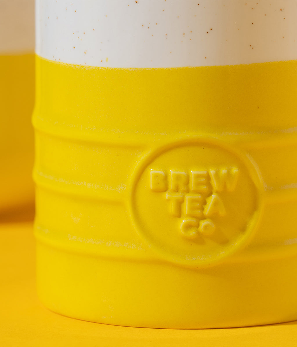Yellow Speckled Tea Pot For One - Kit